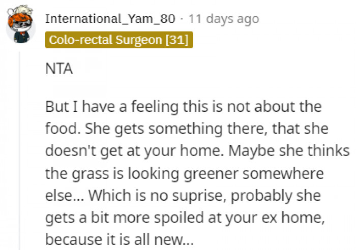 This Redditor thinks there's more to it than just food.