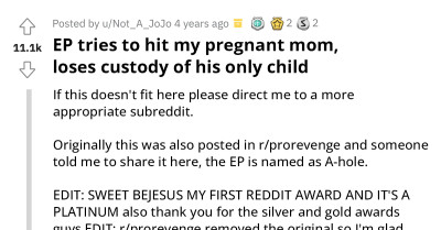 Child Saves His Pregnant Mom From Abusive BF By Hitting Him With A Baseball Bat