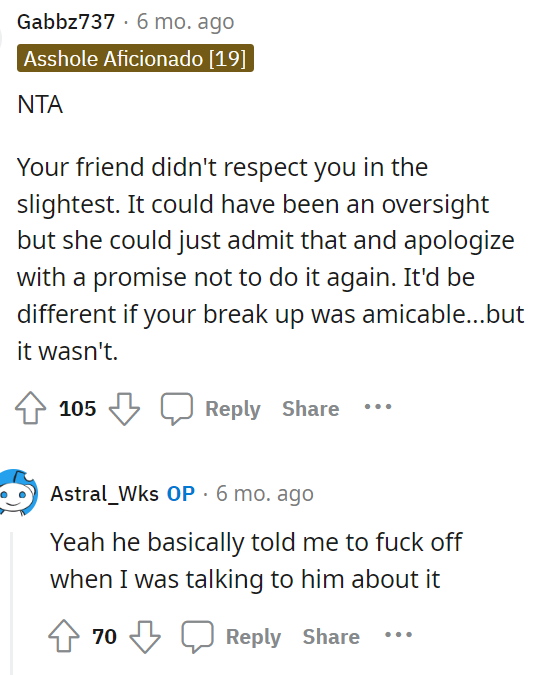 It seems like this whole situation was weird and awkward, and we feel bad that OP even had to go through it, honestly.