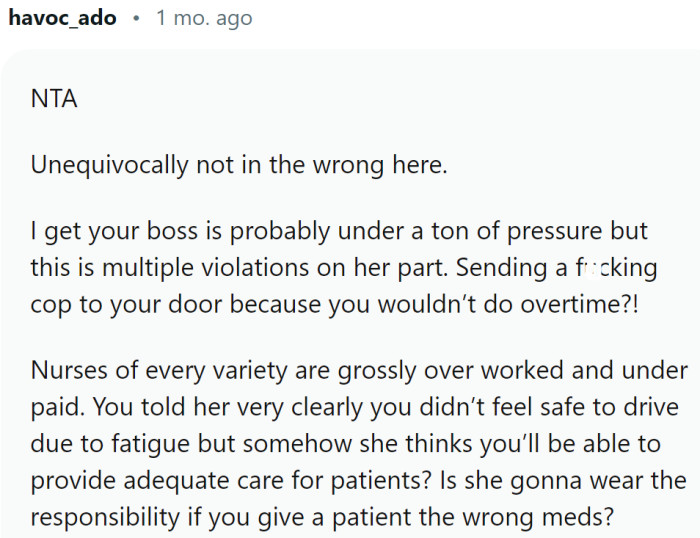 How can OP provide adequate care for patients if she cannot even drive?