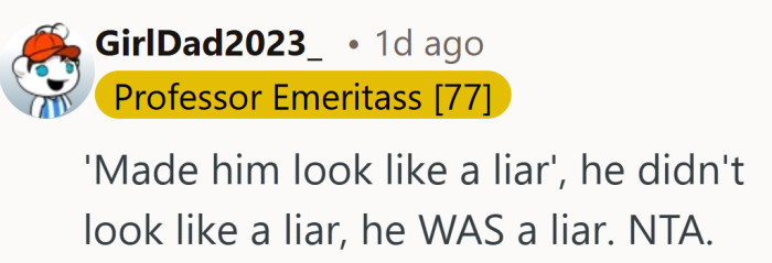 Being honest about the situation did not create the problem. It just stopped covering it.