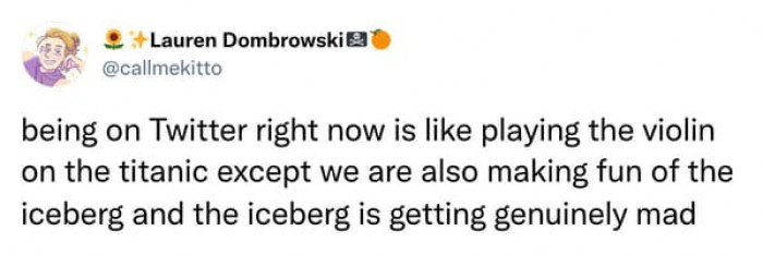 50. What being on Twitter right now is like