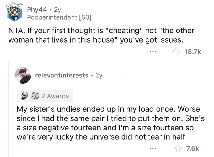 She could have at least considered that possibility.