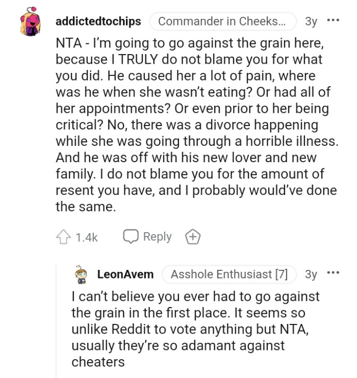 He was off with his new lover and family