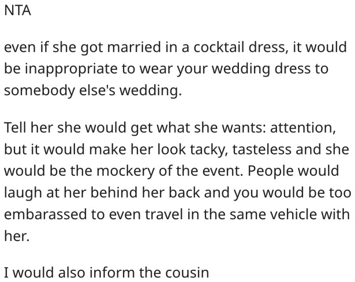 5. He should help her see how her actions would only bring her embarrassment.