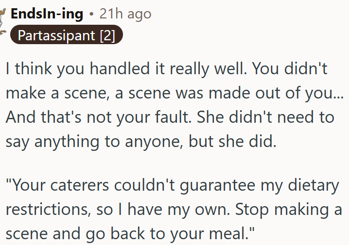 OP handled it really well.