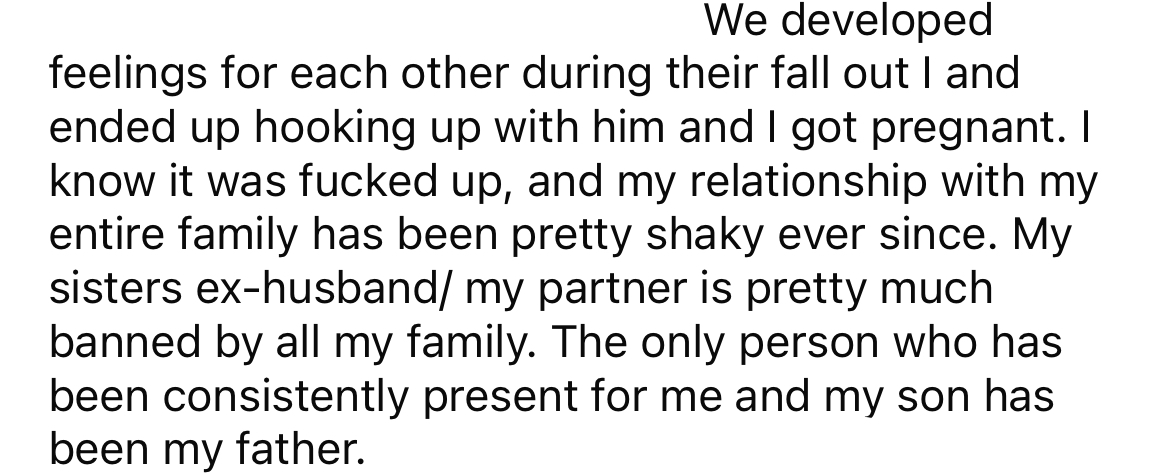 They developed feelings for each other and ended up having a child together as a result.