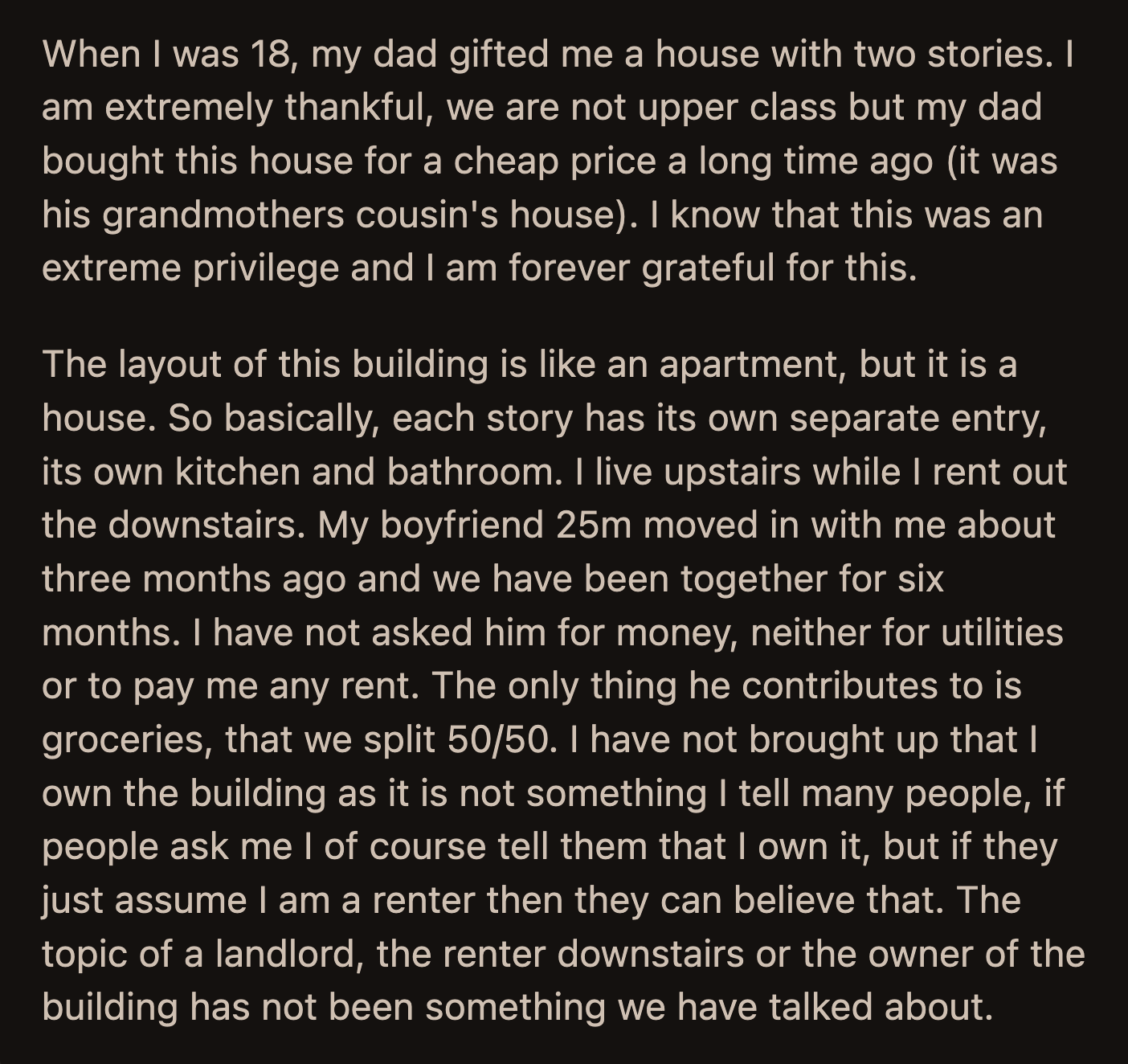 Her BF rhetorically asked if OP was serious and then flipped out. He questioned how OP could withhold this information and accused her of being evil.