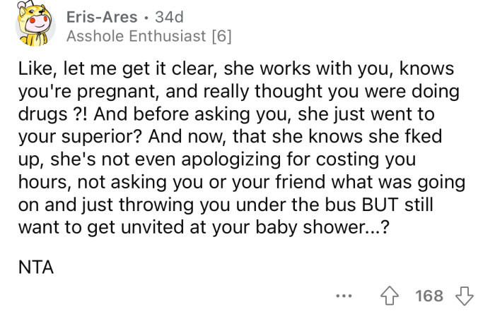 She really doesn't know why she wasn't invited?