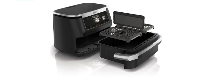 Consumer electronics shopping promotion graphic linking Amazon discounts to competitor deals.