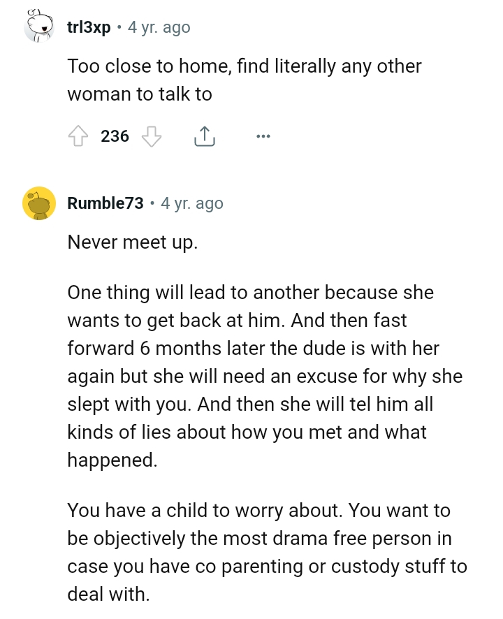 The OP should find another person to talk to