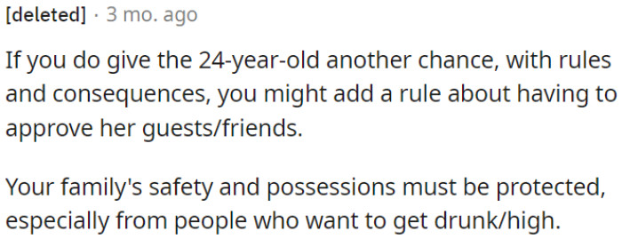 OP Needs to Consider Offering Her a Second Chance with Clear Rules and Consequences