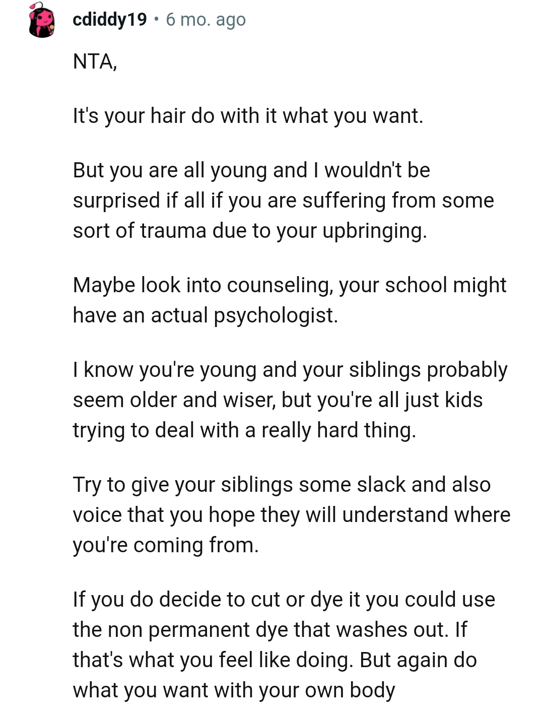 OP's Young, and Her Siblings Probably Seem Older and Wiser