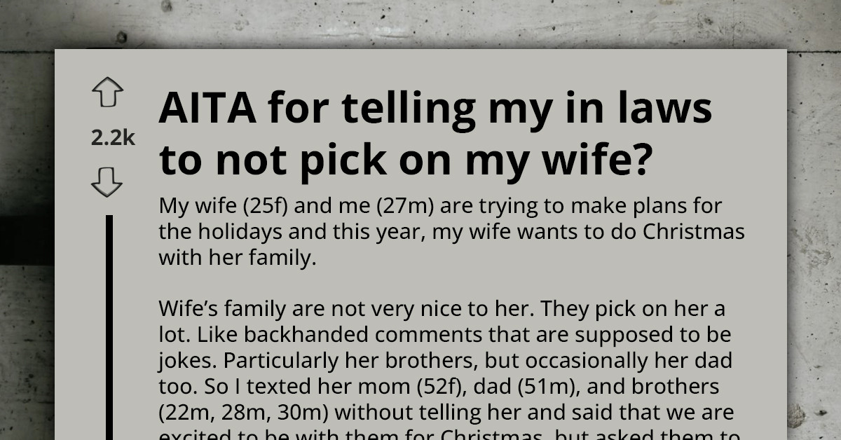 Things Go South As Concerned Husband Tells His "Mean" In-laws Not To Pick On His Wife