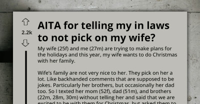 Things Go South As Concerned Husband Tells His "Mean" In-laws Not To Pick On His Wife