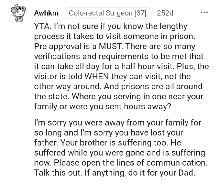 It takes a lengthy process to visit someone in prison