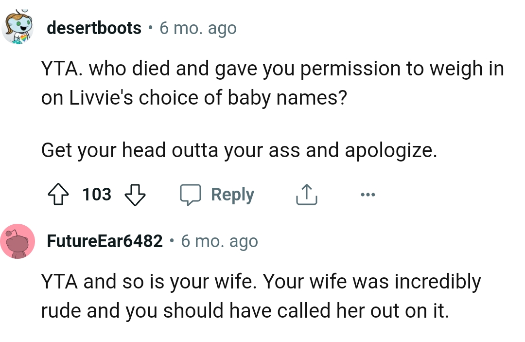 The OP should have called out her partner for being rude