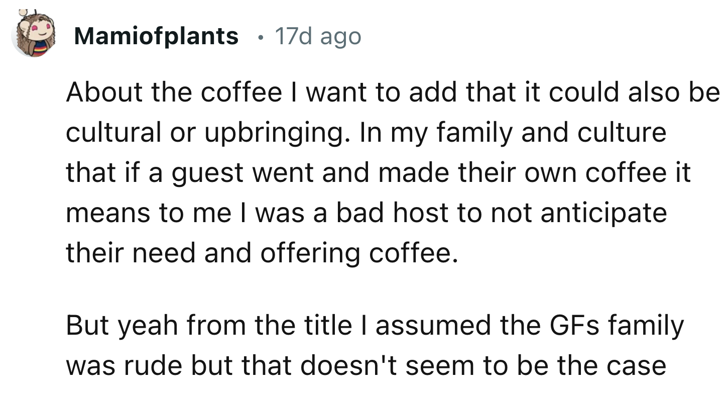 OP's Girlfriend's Family Were Very Rude