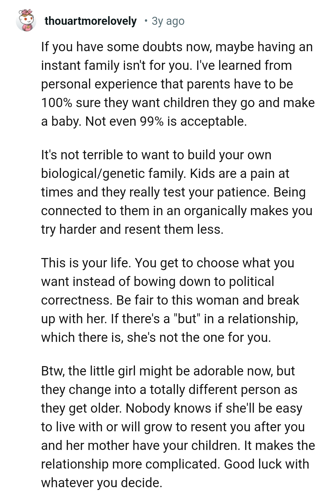 It's not terrible to want to build your own family