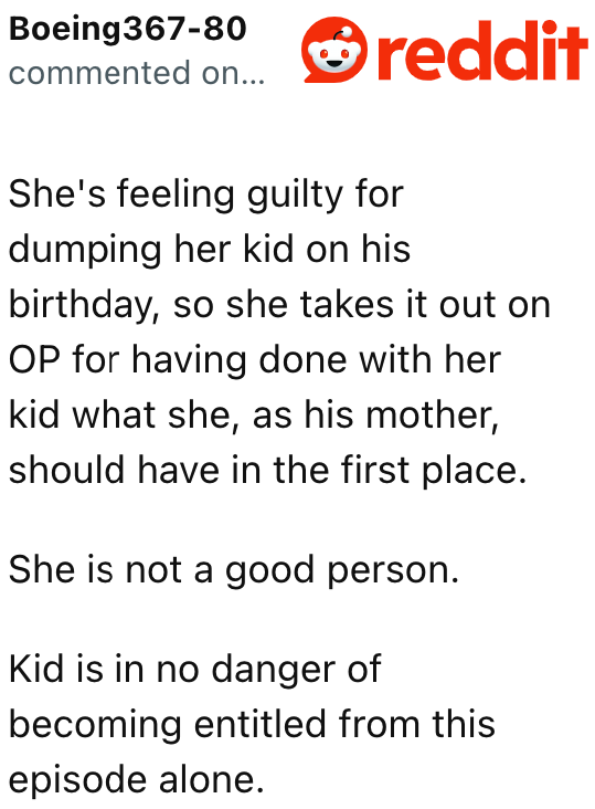 Getting four gifts this one time will not make the kid entitled.