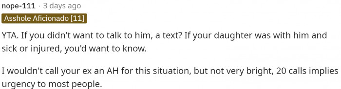 This is the first comment, and right off the bat, they are calling her TA in the situation.