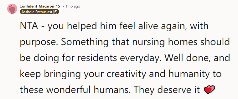 Well done, and keep bringing your creativity and humanity to these wonderful humans.