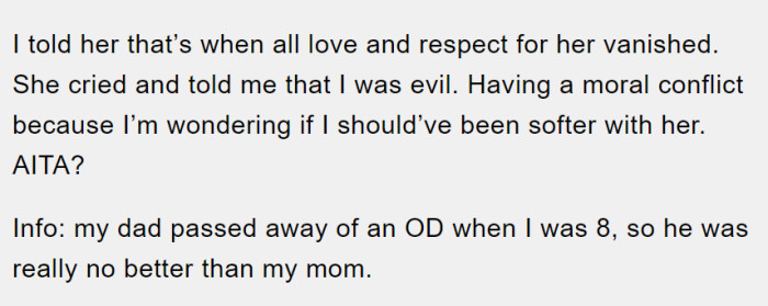 He's ultimately wondering if he was in the wrong for expressing himself the way he did.