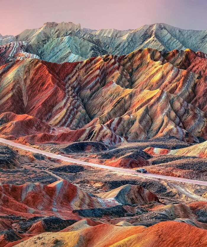 "The Rainbow Mountains Of China Within The Zhangye Danxia Landform Geological Park Are A Geological Wonder Of The World"