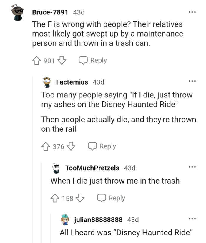 The ashes most likely got swept and trashed.