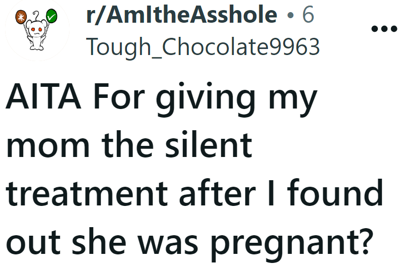 OP felt unimportant after her mom's pregnancy revelation.