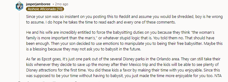 She says he created the account so she could tell the story. I would assume if there were a bunch of lies, he would have changed the story or popped in and commented.