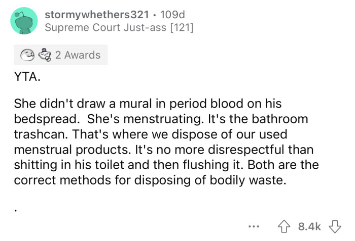 There's no shame in disposing of something the appropriate way.