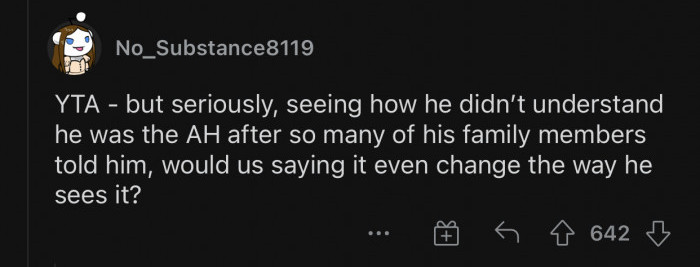 OP refused to listen to people's advice.