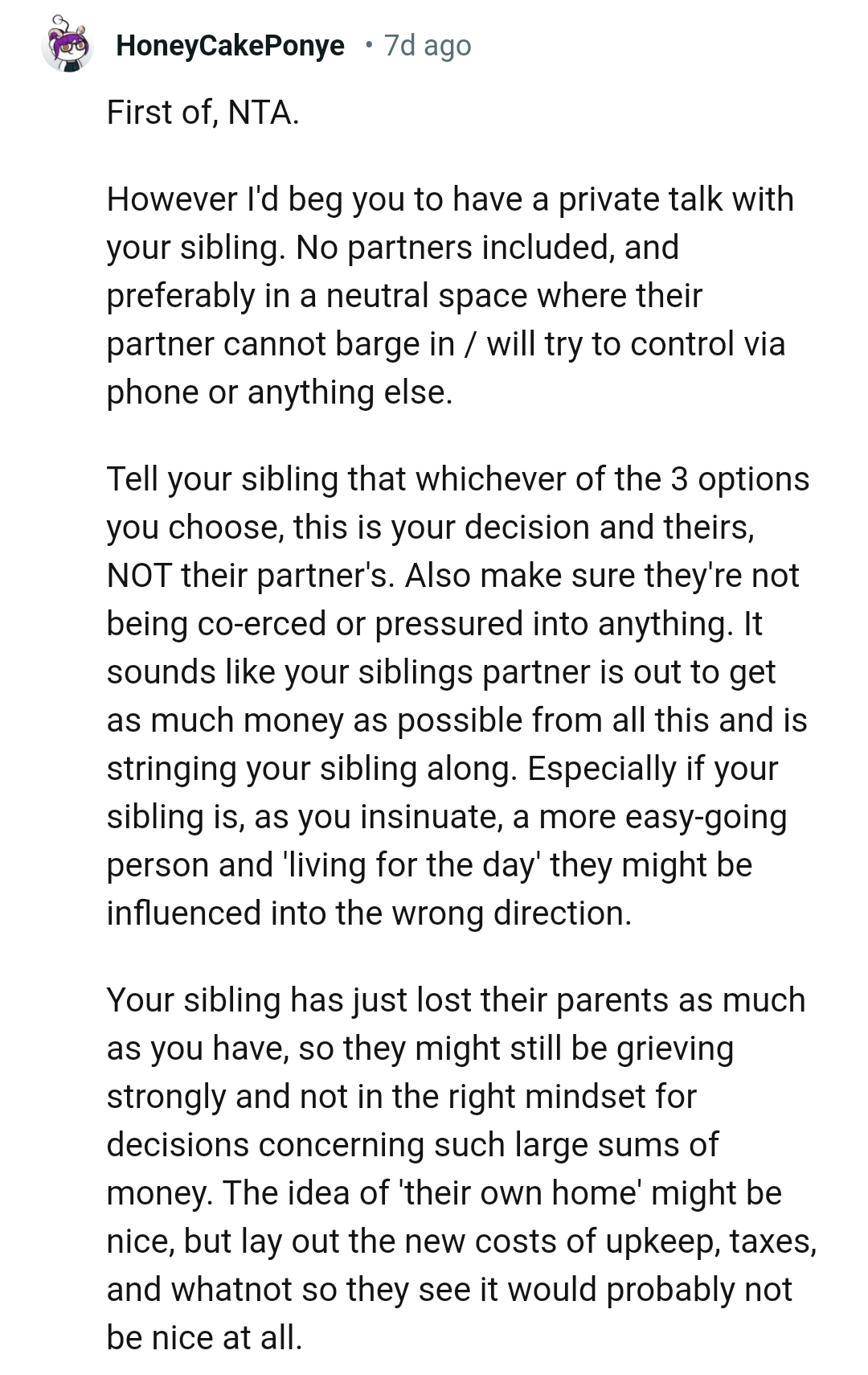 Making sure they're not being coerced into doing anything