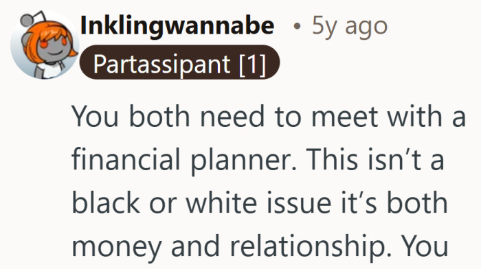 Calling it both money and relationship acknowledges that this runs deeper than a spreadsheet.
