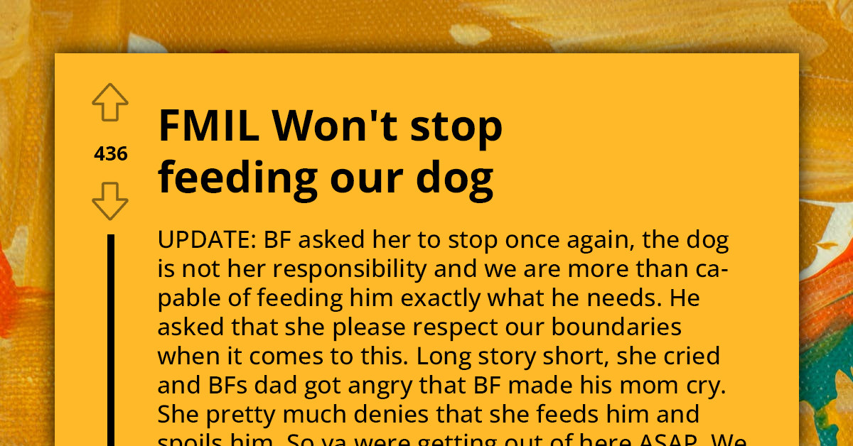 Mother-In-Law's Persistent Dog Spoiling and Overfeeding Compels Couple to Move Out with Their Pet