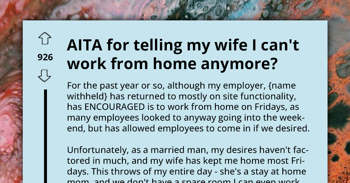 Netizens Raise Eyebrows As Overwhelmed Husband Secretly Plots To Defy Work-From-Home Rule In Order To ‘Escape’ His Wife