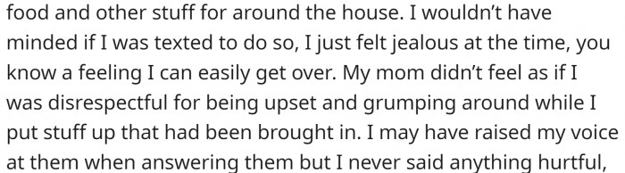 Her parents are not mad at her