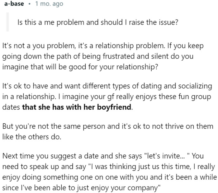 Address the issue directly to avoid frustration and harm to the relationship