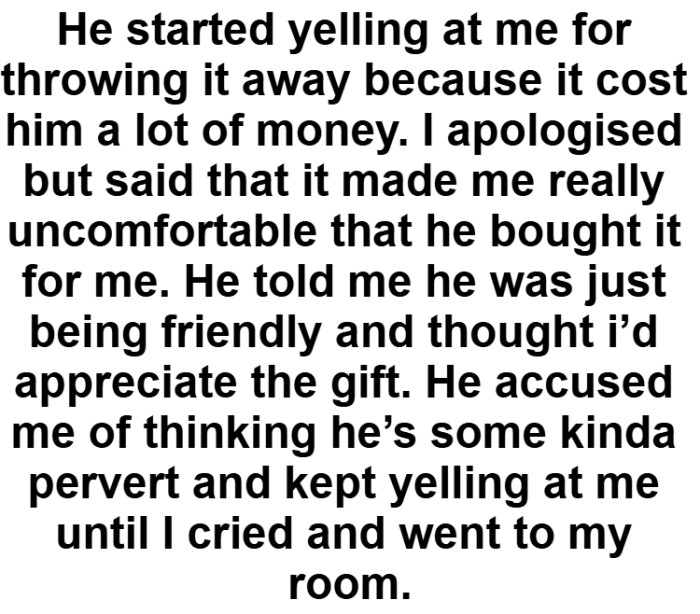 The friend honestly sucks, though, because she should have stood up for OP and maybe she should have told him originally that she didn't want it.