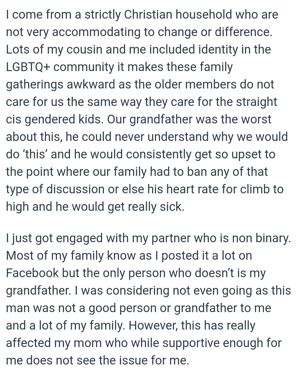 OP's grandpa could never understand why they would do 'this'