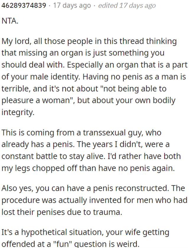 For a man, it's about more than just sexual function—it's about bodily integrity.