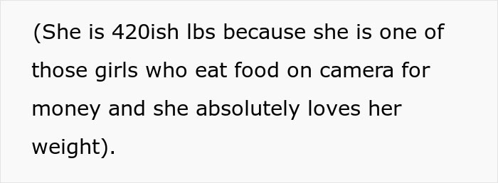 She eats food on camera