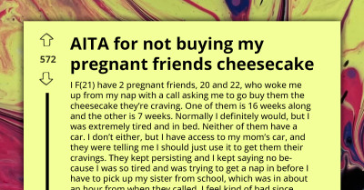 Woman Decides Not To Go Out To Buy Cheesecake For Her Pregnant Friends Due To Fatigue; She Calls Herself Lazy