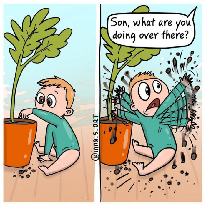 5. Even When You Call Out to Your Little One, They Make a Bigger Mess.