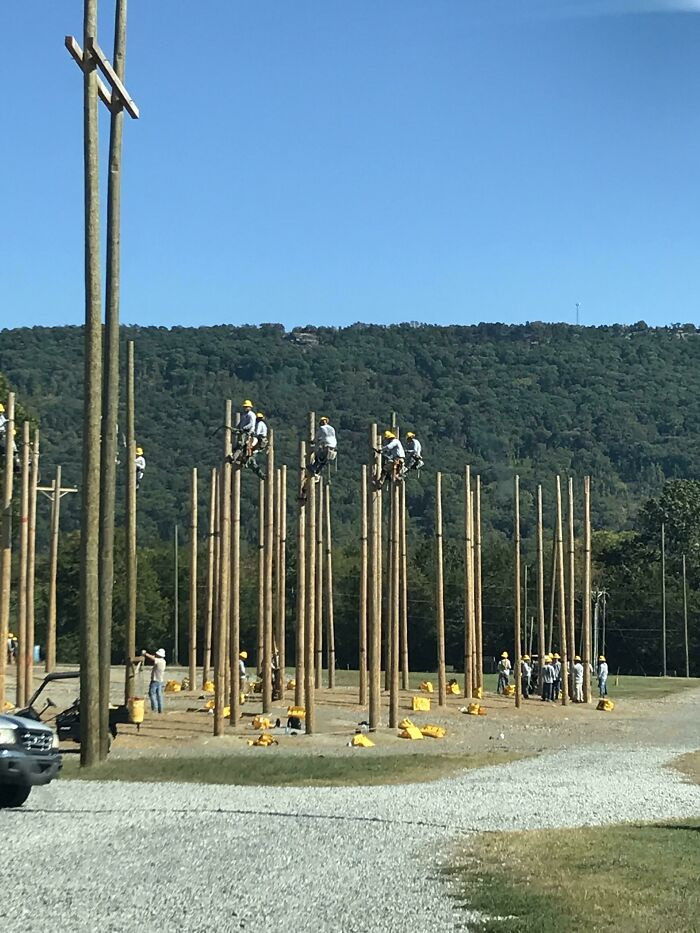 "I Drove By A Training School For Telephone Linemen"