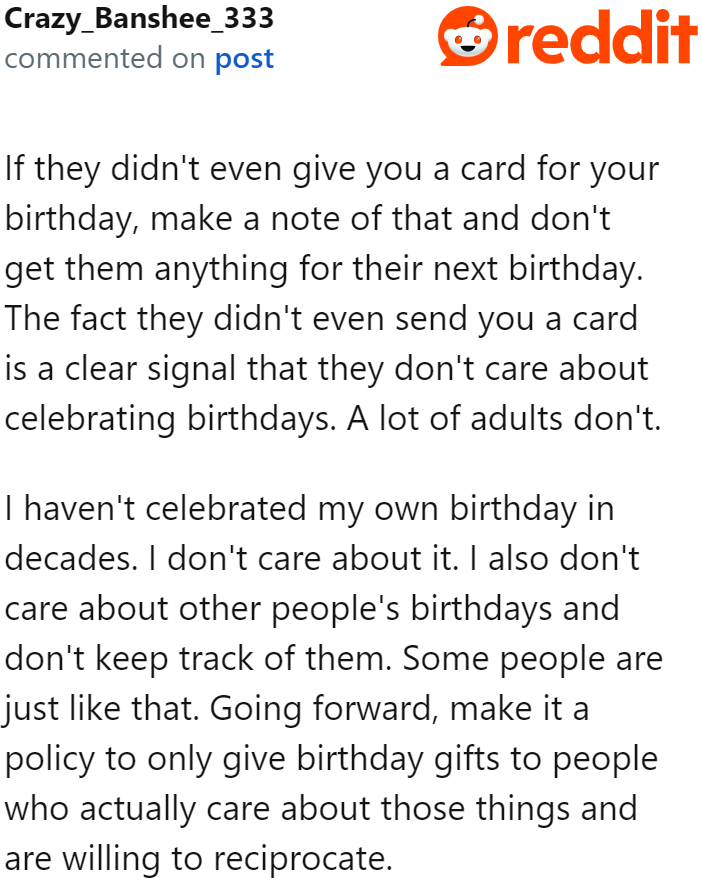The Reality Is That Adults Don't Care Much About Birthdays.