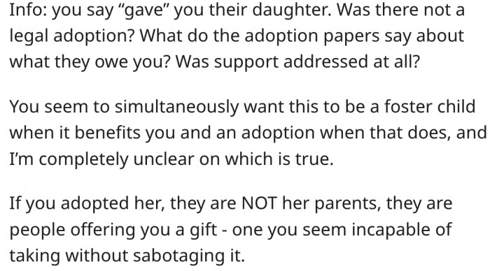 5. He wants to reap the benefits of having a daughter without bearing the full responsibility.