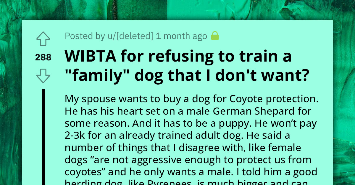 Woman Refuses To Train A "Family" Dog She Doesn't Even Want
