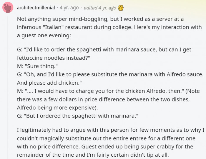 14. This guest tried being smart but they couldn't get away with it